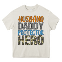 Cream husband daddy protector hero Heavy Core Tee - Artiststas