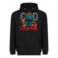 Black LGBTQ+ God Loves Everyone Heavyweight Hoodie - BundleAndBundleShop