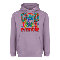 Lavender LGBTQ+ God Loves Everyone Heavyweight Hoodie - BundleAndBundleShop