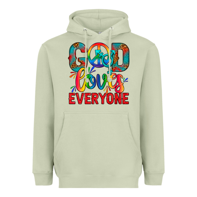 Lgbtq+ God Loves Everyone Heavyweight Hoodie by BundleAndBundleShop | Teevron