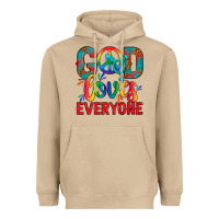 Mushroom LGBTQ+ God Loves Everyone Heavyweight Hoodie - BundleAndBundleShop