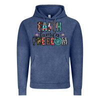 Vintage Denim faith family freedom Vintage Hoodie - CowhideDigitalArt