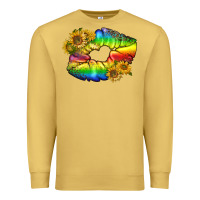 Antique Gold Lgbtq Pride Rainbow Lips Premium Sweatshirt - BundleAndBundleShop
