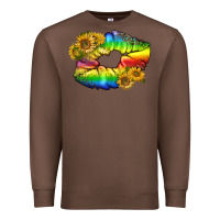 Chestnut Lgbtq Pride Rainbow Lips Premium Sweatshirt - BundleAndBundleShop