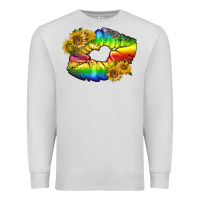 Dove Grey Lgbtq Pride Rainbow Lips Premium Sweatshirt - BundleAndBundleShop