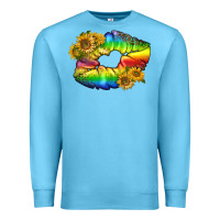 Ocean Blue Lgbtq Pride Rainbow Lips Premium Sweatshirt - BundleAndBundleShop