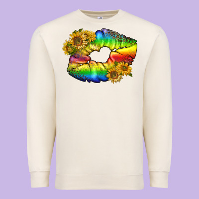 Lgbtq Pride Rainbow Lips Premium Sweatshirt Designed By Bundleandbundleshop