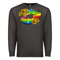 Smoke Lgbtq Pride Rainbow Lips Premium Sweatshirt - BundleAndBundleShop