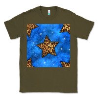 Army Green 4th of july leopard stars seamless pattern Classic Tee - BundleAndBundleShop