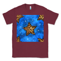 Burgundy 4th of july leopard stars seamless pattern Classic Tee - BundleAndBundleShop