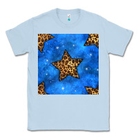 Dusty Blue 4th of july leopard stars seamless pattern Classic Tee - BundleAndBundleShop