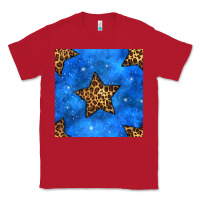 Red 4th of july leopard stars seamless pattern Classic Tee - BundleAndBundleShop