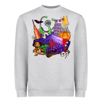 Heather Grey zombie nurse   halloween Heavyweight Sweatshirt - AdoDesignShop