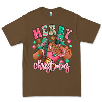 Cacao pink merry christmas black girl sneakers Premium Tee - RanaPortraitStore