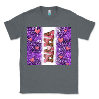 Charcoal Heather purple leopard pink mama hearts Classic Tee - AdoDesignShop