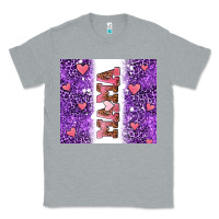 Heather Grey purple leopard pink mama hearts Classic Tee - AdoDesignShop