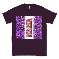 Plum purple leopard pink mama hearts Classic Tee - AdoDesignShop