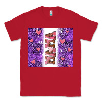 Red purple leopard pink mama hearts Classic Tee - AdoDesignShop