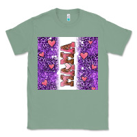 Sage purple leopard pink mama hearts Classic Tee - AdoDesignShop