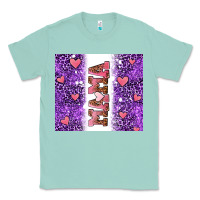 Seafoam purple leopard pink mama hearts Classic Tee - AdoDesignShop