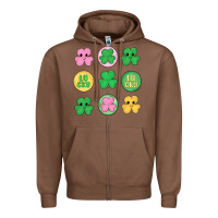 Chestnut st.patrick's day clovers Zipper Hoodie - MaliasSmallBusiness