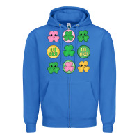 True Royal st.patrick's day clovers Zipper Hoodie - MaliasSmallBusiness