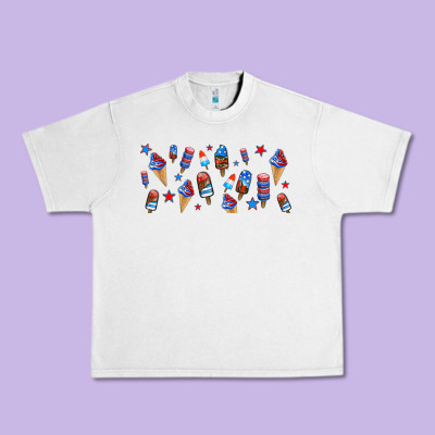 Usa Ice Cream And Popsicles Urban Heavy Tee Designed By Adodesignshop