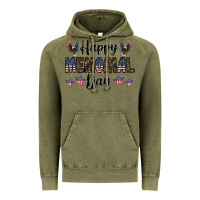 Vintage Olive happy memorial day Vintage Hoodie - CowhideDigitalArt