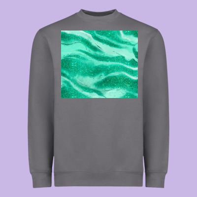 Green Glitter Heavyweight Sweatshirt Designed By Jahusdesignshop