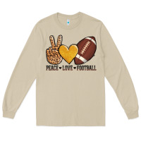 Mushroom peace love football Long Sleeve Tee - AdoDesignShop