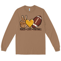 Toasted Coconut peace love football Long Sleeve Tee - AdoDesignShop