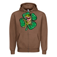 Chestnut dinosaur st patricks day Zipper Hoodie - MaliasSmallBusiness