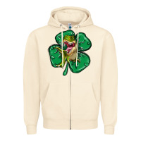 Sandshell dinosaur st patricks day Zipper Hoodie - MaliasSmallBusiness