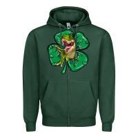 Sports Green dinosaur st patricks day Zipper Hoodie - MaliasSmallBusiness
