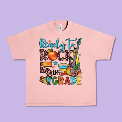 Ready To Rock 5th Grade Urban Heavy Tee Designed By Jahusdesignshop