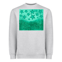 Heather Grey green glitter star Heavyweight Sweatshirt - JahusDesignShop