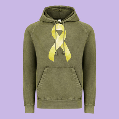 Sarcoma Or Bone Cancer Ribbon Vintage Hoodie Designed By Fadigitalartstudio