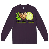 Plum peace love tennis Long Sleeve Tee - AdoDesignShop