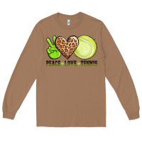 Toasted Coconut peace love tennis Long Sleeve Tee - AdoDesignShop