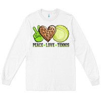 White peace love tennis Long Sleeve Tee - AdoDesignShop