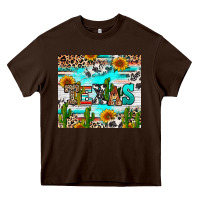 Chocolate Brown texas Heavy Core Tee - RanaPortraitStore