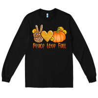 Black peace love fall Long Sleeve Tee - AdoDesignShop