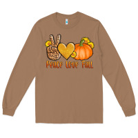 Toasted Coconut peace love fall Long Sleeve Tee - AdoDesignShop