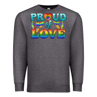 Charcoal Heather Lgbtq Proud Of Love Premium Sweatshirt - BundleAndBundleShop