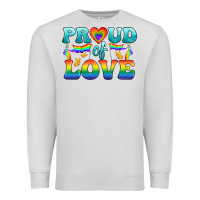 Dove Grey Lgbtq Proud Of Love Premium Sweatshirt - BundleAndBundleShop