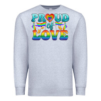 Heather Grey Lgbtq Proud Of Love Premium Sweatshirt - BundleAndBundleShop