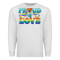 Oatmeal Heather Lgbtq Proud Of Love Premium Sweatshirt - BundleAndBundleShop