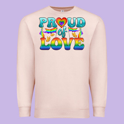 Lgbtq Proud Of Love Premium Sweatshirt Designed By Bundleandbundleshop