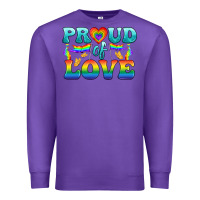 Purple Lgbtq Proud Of Love Premium Sweatshirt - BundleAndBundleShop