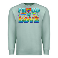 Seafoam Lgbtq Proud Of Love Premium Sweatshirt - BundleAndBundleShop